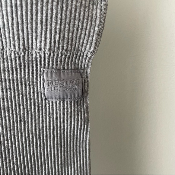 Refuge Ribbed Athletic Unitard Bike Shorts Tank Romper One Piece Grey Medium - Picture 6 of 8